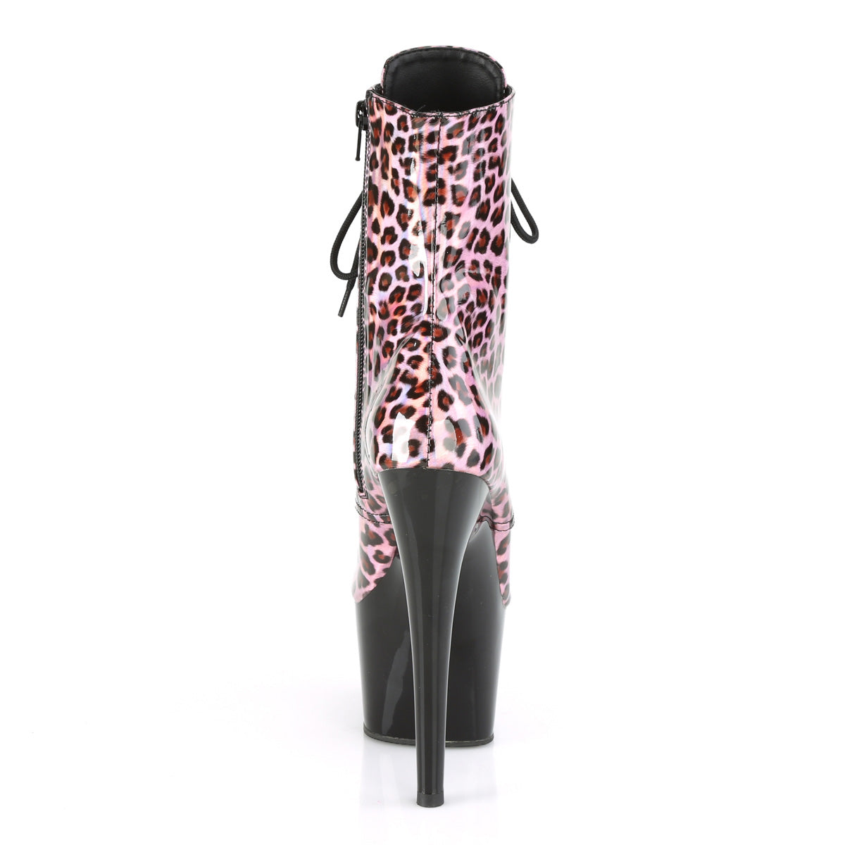 ADORE-1020LP *7" Heel, 2 3/4" PF Lace-Up Front Ankle Boot, Side Zip