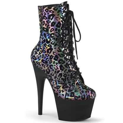 ADORE-1020LP *7" Heel, 2 3/4" PF Lace-Up Front Ankle Boot, Side Zip