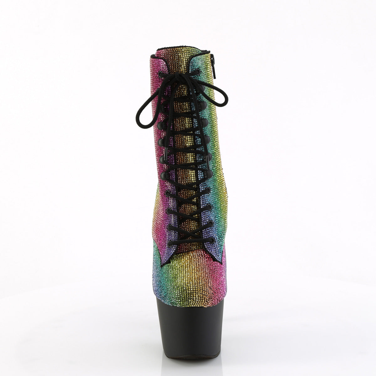 ADORE-1020RS *7" Heel , 2 3/4" PF RS Embellished Ankle Boot, Side Zip