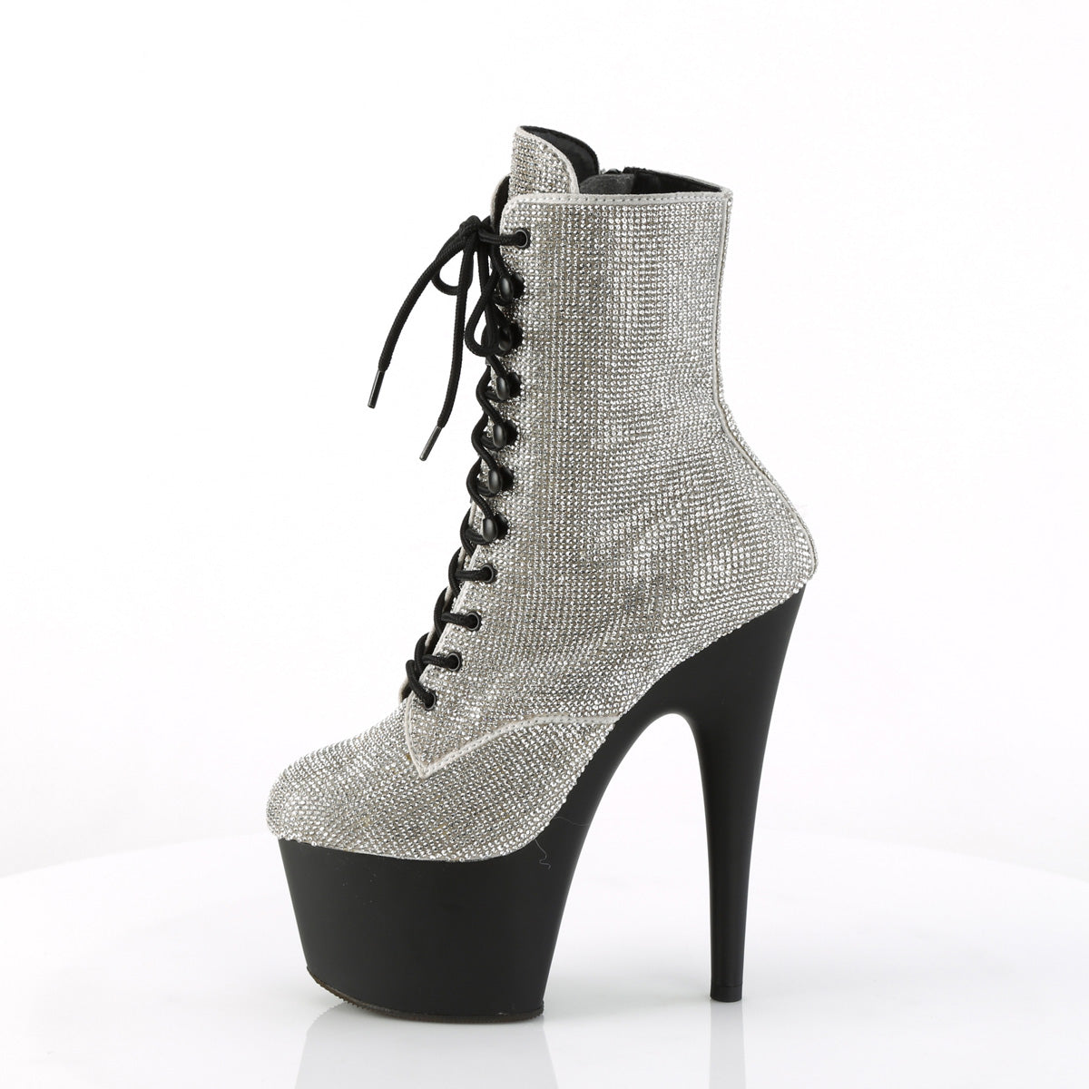 ADORE-1020RS *7" Heel , 2 3/4" PF RS Embellished Ankle Boot, Side Zip