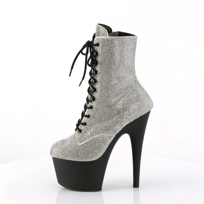 ADORE-1020RS *7" Heel , 2 3/4" PF RS Embellished Ankle Boot, Side Zip