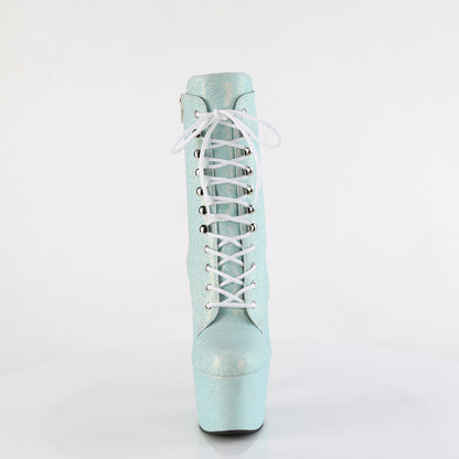 ADORE-1020SDG *7" Heel, 2 3/4" PF Lace-Up Front Ankle Boot, Side Zip