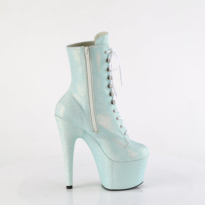 ADORE-1020SDG *7" Heel, 2 3/4" PF Lace-Up Front Ankle Boot, Side Zip