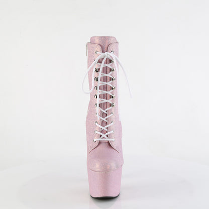 ADORE-1020SDG *7" Heel, 2 3/4" PF Lace-Up Front Ankle Boot, Side Zip