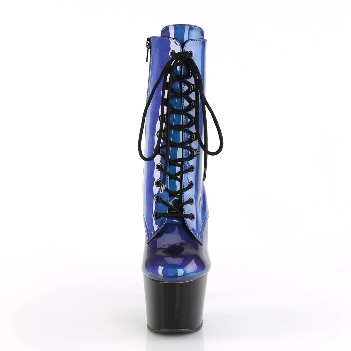 ADORE-1020SHG 7" Heel, 2 3/4" PF Lace-Up Ankle Boot, Side Zip