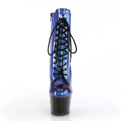 ADORE-1020SHG 7" Heel, 2 3/4" PF Lace-Up Ankle Boot, Side Zip