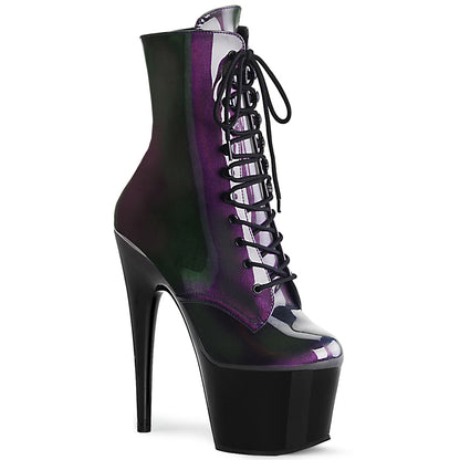 ADORE-1020SHG 7" Heel, 2 3/4" PF Lace-Up Ankle Boot, Side Zip