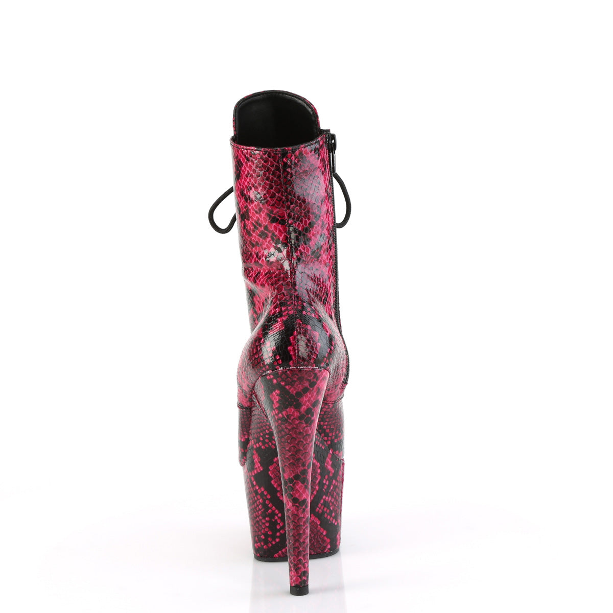 ADORE-1020SPWR *7" Heel, 2 3/4" PF Lace-Up Mid Calf Boot, Side Zip