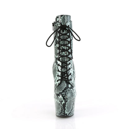 ADORE-1020SPWR *7" Heel, 2 3/4" PF Lace-Up Mid Calf Boot, Side Zip
