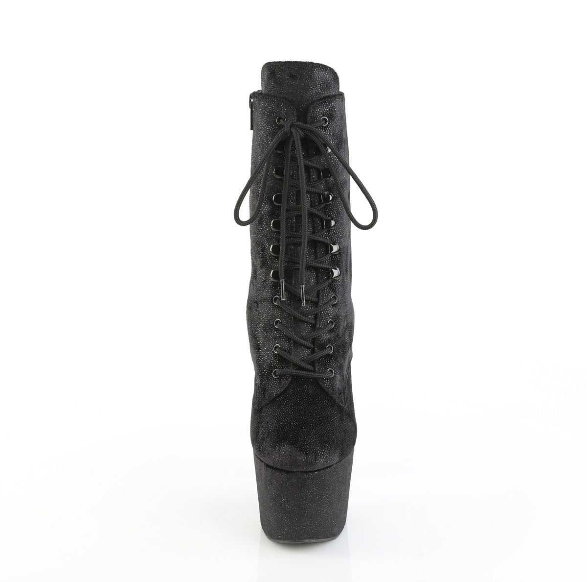 ADORE-1020WR 7" Heel, 2 3/4" PF Lace-Up Front Ankle Boot, Side Zip