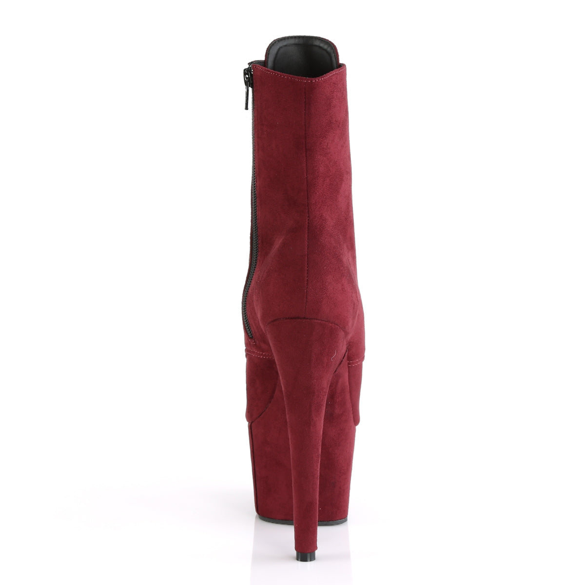 ADORE-1021FS *7" Heel, 2 3/4" PF Open Toe Lace-Up Ankle Boot, Side Zip