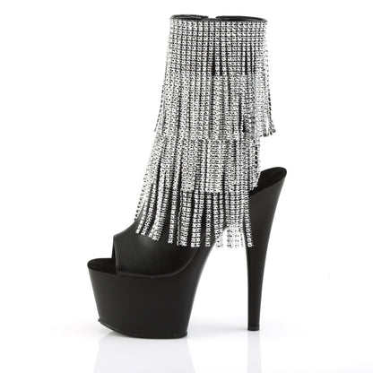 ADORE-1024RSF **7" Heel, 2 3/4" PF Open Toe/Heel Ankle Boot, Side Zip