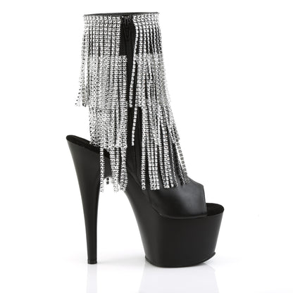 ADORE-1024RSF **7" Heel, 2 3/4" PF Open Toe/Heel Ankle Boot, Side Zip
