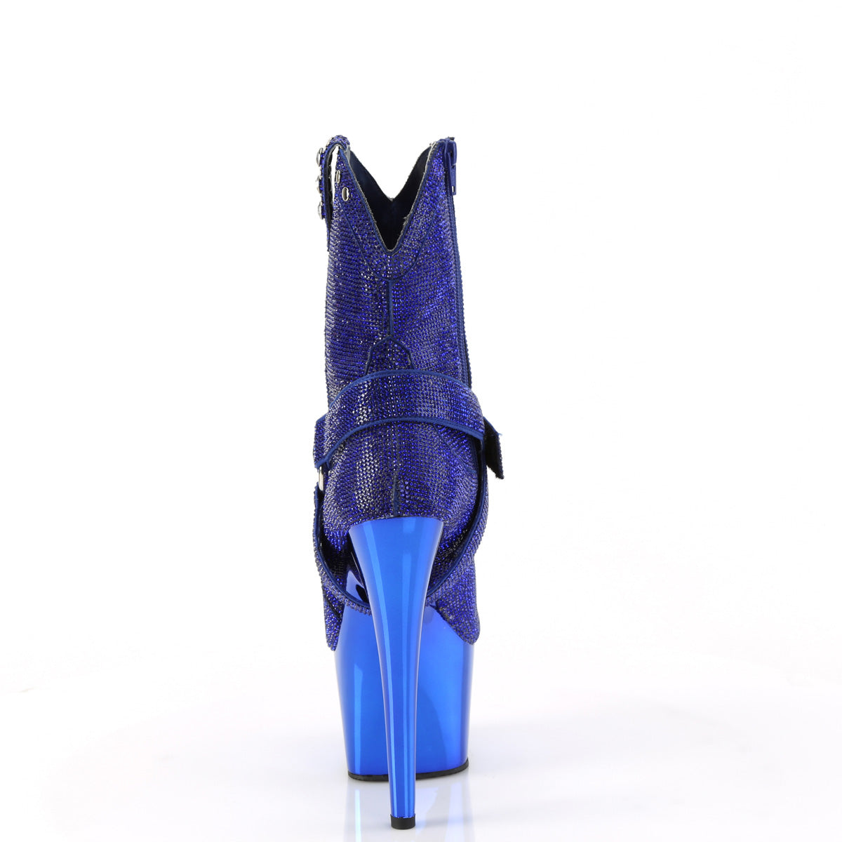 ADORE-1029CHRS *7" Heel, 2 3/4" PF RS Embellished Ankle Boot, Side Zip