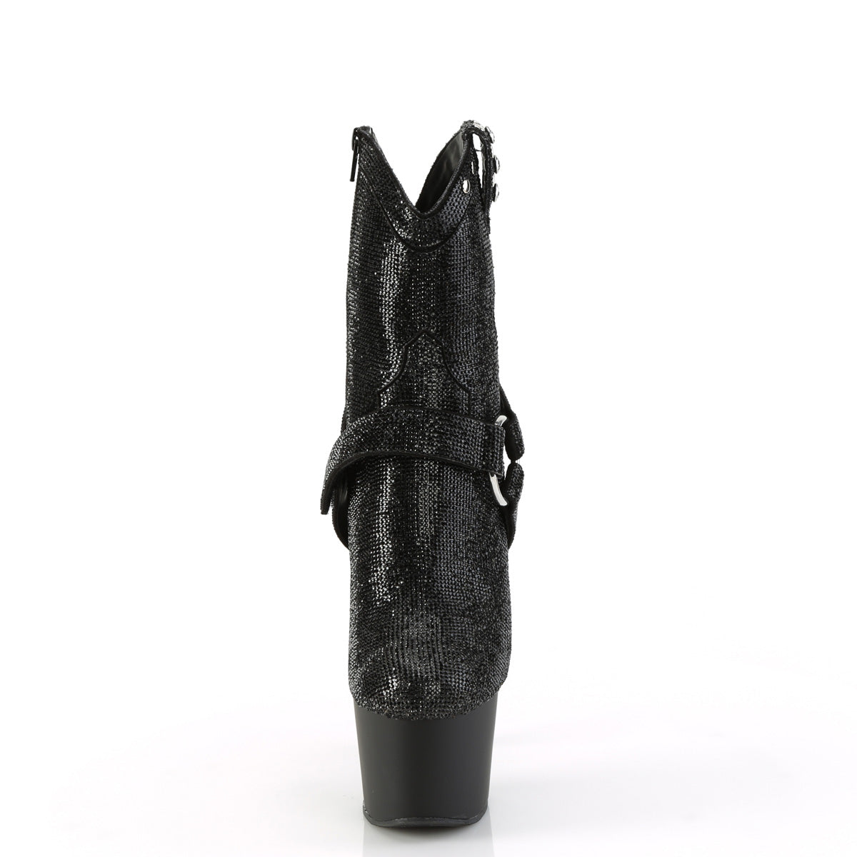 ADORE-1029RS *7" Heel, 2 3/4" PF RS Embellished Ankle Boot, Side Zip