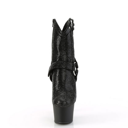 ADORE-1029RS *7" Heel, 2 3/4" PF RS Embellished Ankle Boot, Side Zip