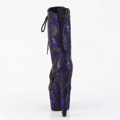 ADORE-1040SPF *7" Heel, 2 3/4" PF Lace-Up Front Ankle Boot, Side Zip