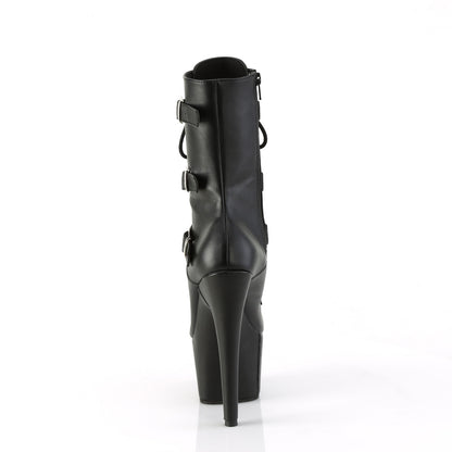 ADORE-1043 *7" Heel, 2 3/4" PF Lace-Up Front Ankle Boot, Side Zip