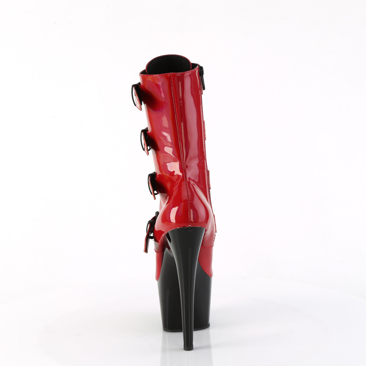 ADORE-1046TT *7" Heel, 2 3/4" PF Two Tone Lace-Up Ankle Boot, Side Zip