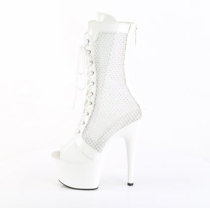 ADORE-1048RSNT 7" Heel, 2 3/4" PF Peep Toe Ankle Boot, Side Zip