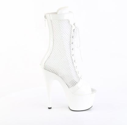 ADORE-1048RSNT 7" Heel, 2 3/4" PF Peep Toe Ankle Boot, Side Zip