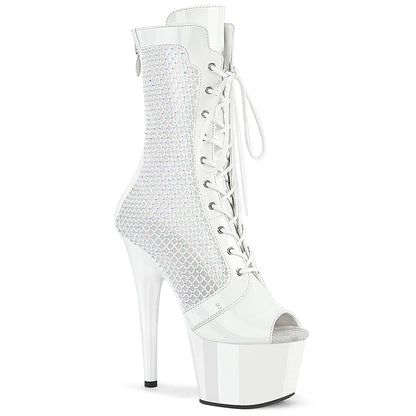 ADORE-1048RSNT 7" Heel, 2 3/4" PF Peep Toe Ankle Boot, Side Zip