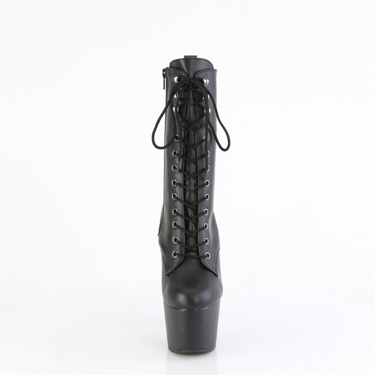 ADORE-1049WR 7" Heel, 2 3/4" PF Lace-Up Front Ankle Boot, Side Zip
