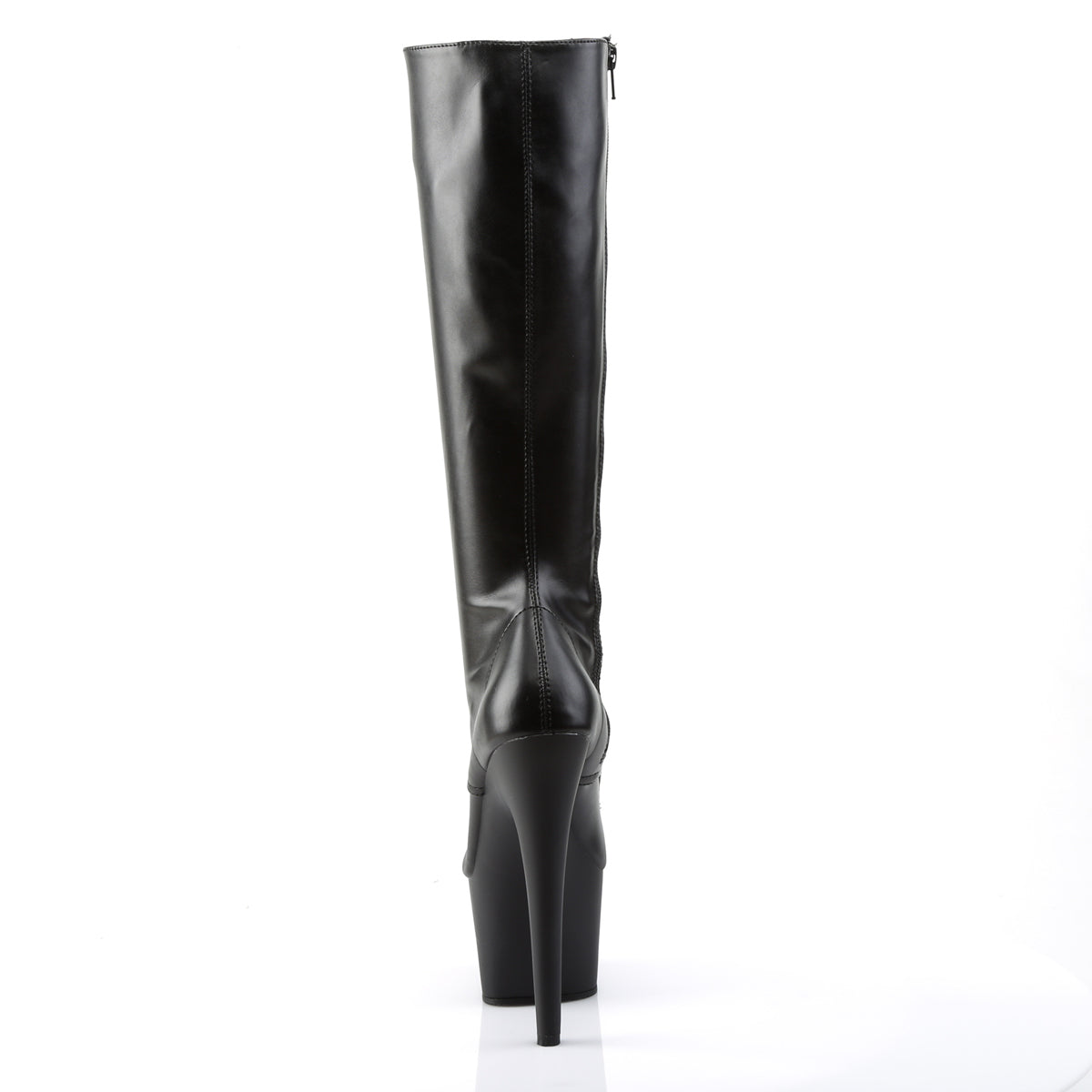 ADORE-2023 7" Heel, 2 3/4" PF Lace-Up Stretch PF Knee Boot, Side Zip