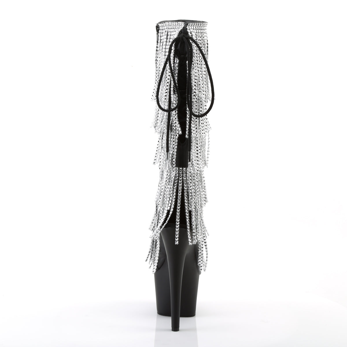 ADORE-2024RSF 7" Heel, 2 3/4" PF Lace-Up Stretch PF Knee Boot, Side Zip