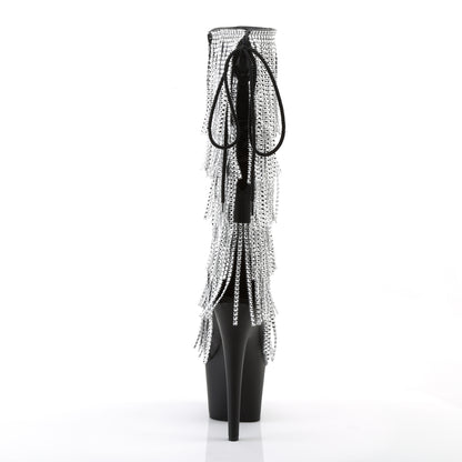 ADORE-2024RSF 7" Heel, 2 3/4" PF Lace-Up Stretch PF Knee Boot, Side Zip