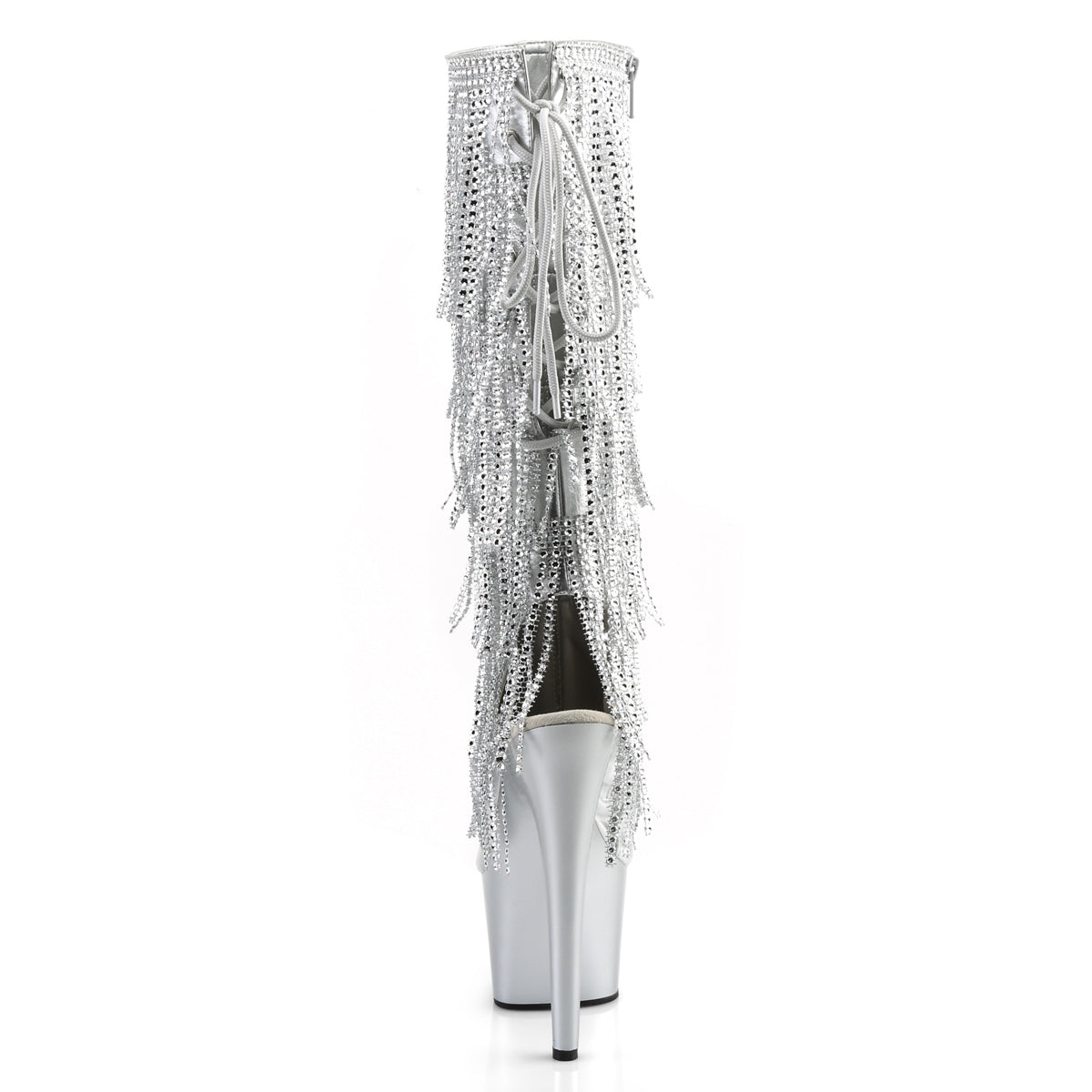 ADORE-2024RSF 7" Heel, 2 3/4" PF Lace-Up Stretch PF Knee Boot, Side Zip