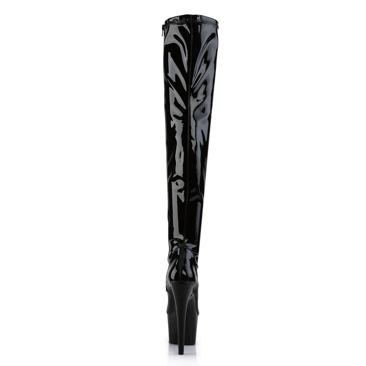 ADORE-3000 7" Heel, 2 3/4" PF Stretch Thigh Boot, Side Zip