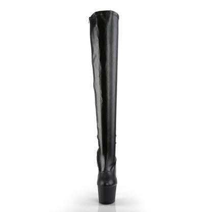 ADORE-3000 7" Heel, 2 3/4" PF Stretch Thigh Boot, Side Zip