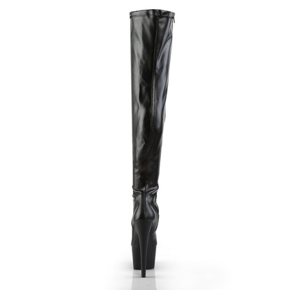 ADORE-3000 7" Heel, 2 3/4" PF Stretch Thigh Boot, Side Zip