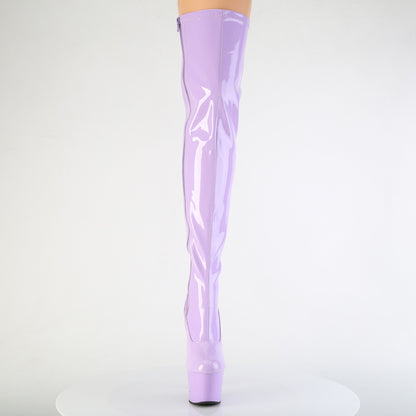 ADORE-3000 7" Heel, 2 3/4" PF Stretch Thigh Boot, Side Zip