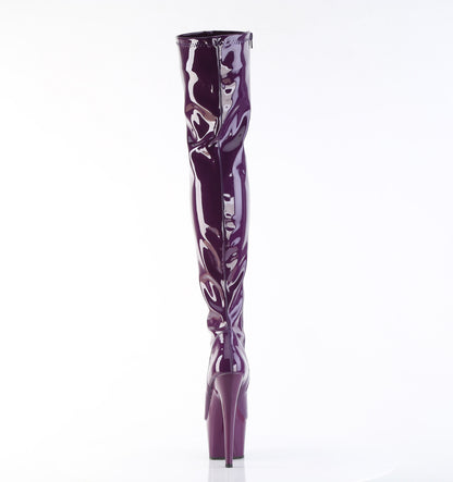 ADORE-3000 7" Heel, 2 3/4" PF Stretch Thigh Boot, Side Zip