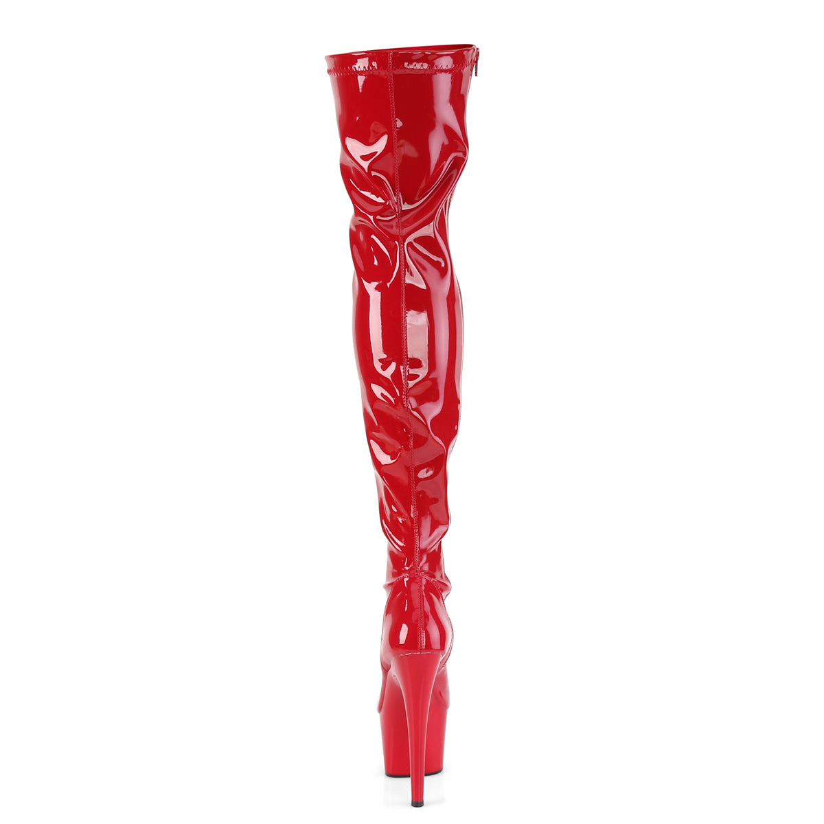 ADORE-3000 7" Heel, 2 3/4" PF Stretch Thigh Boot, Side Zip