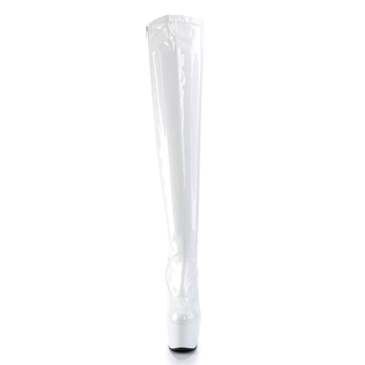 ADORE-3000 7" Heel, 2 3/4" PF Stretch Thigh Boot, Side Zip