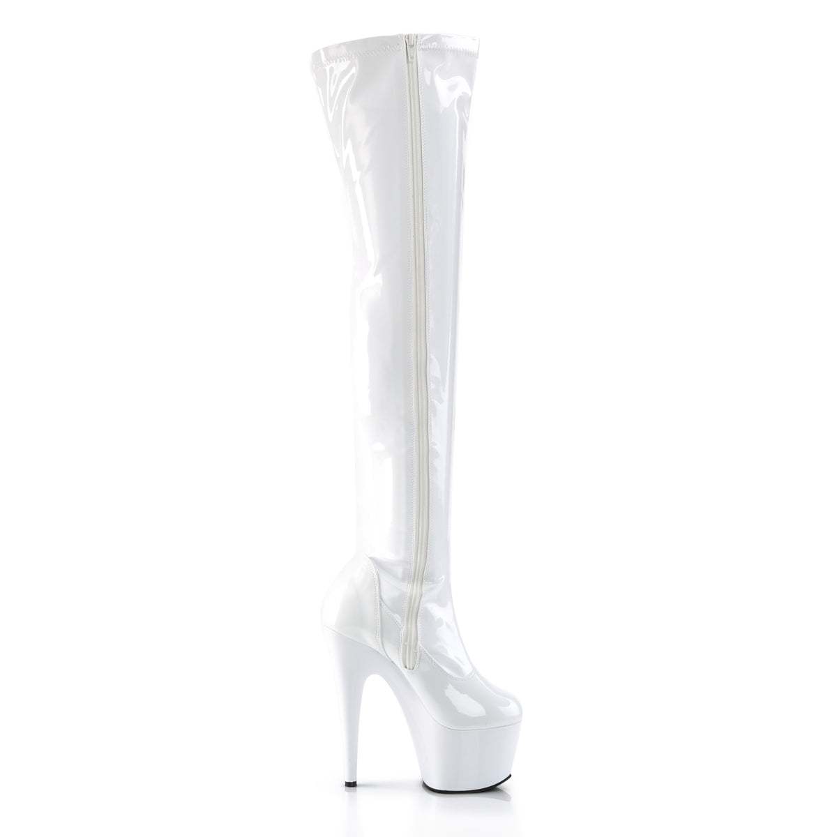ADORE-3000 7" Heel, 2 3/4" PF Stretch Thigh Boot, Side Zip