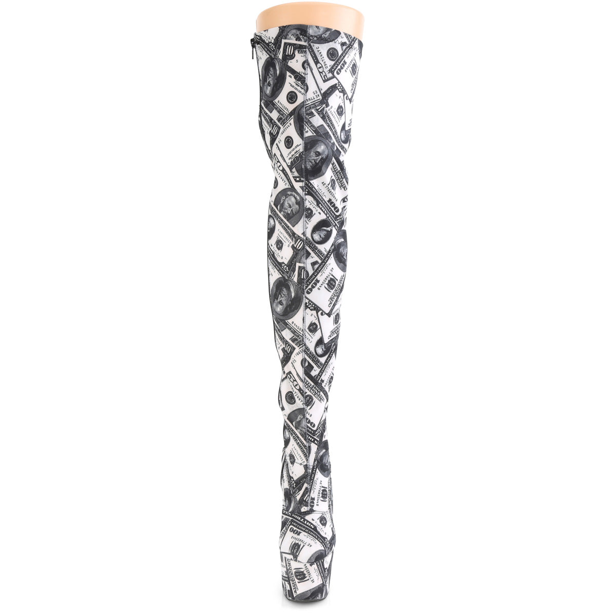 ADORE-3000DP *7" Heel, 2 3/4" PF Stretch Thigh Boot, Side Zip