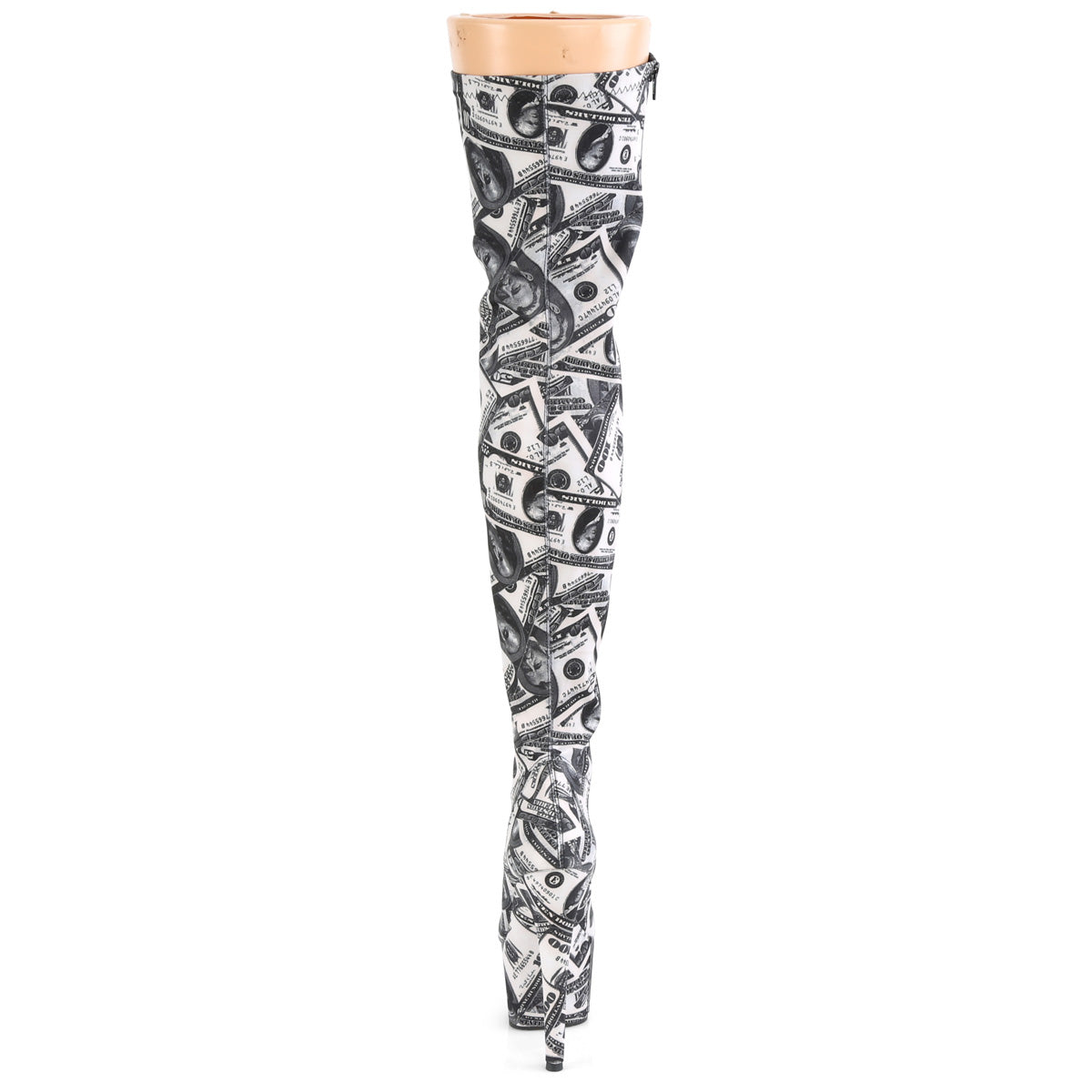 ADORE-3000DP *7" Heel, 2 3/4" PF Stretch Thigh Boot, Side Zip