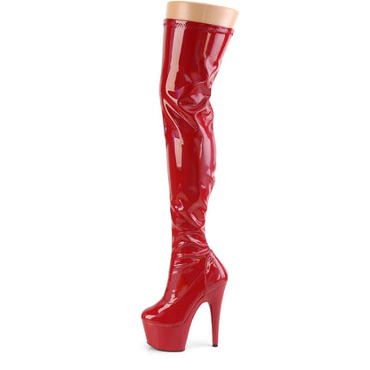 ADORE-3000HWR 7" Heel, 2 3/4" PF Stretch Thigh Boot, Side Zip