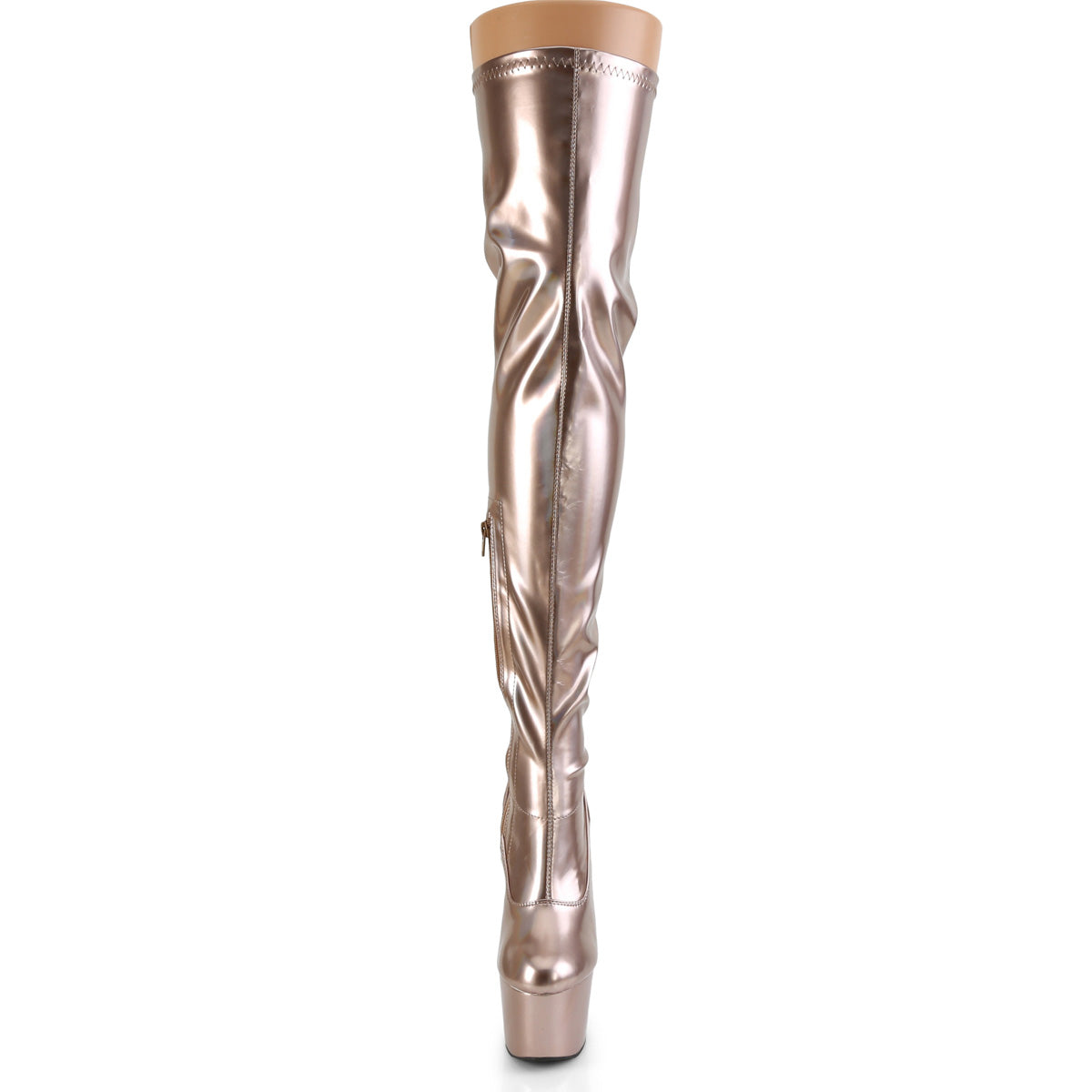 ADORE-3000HWR 7" Heel, 2 3/4" PF Stretch Thigh Boot, Side Zip