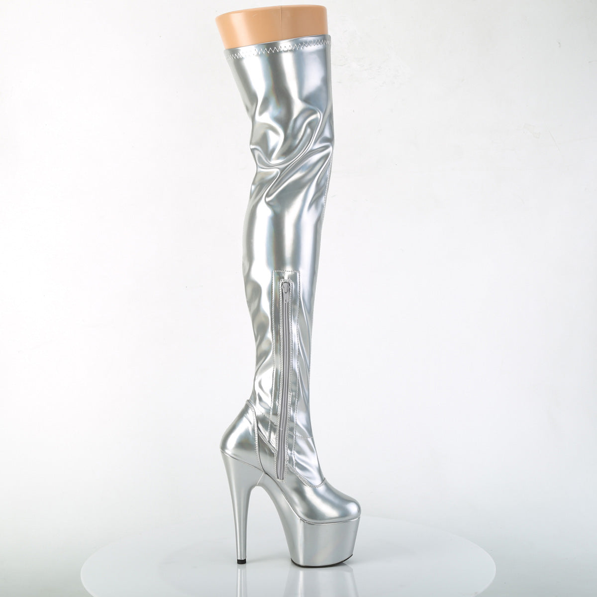 ADORE-3000HWR 7" Heel, 2 3/4" PF Stretch Thigh Boot, Side Zip