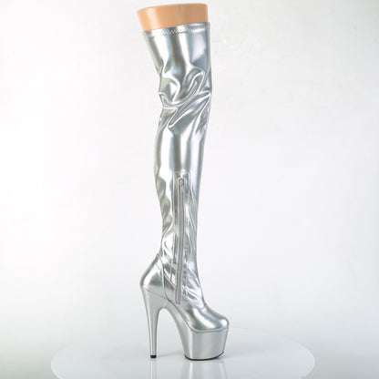 ADORE-3000HWR 7" Heel, 2 3/4" PF Stretch Thigh Boot, Side Zip