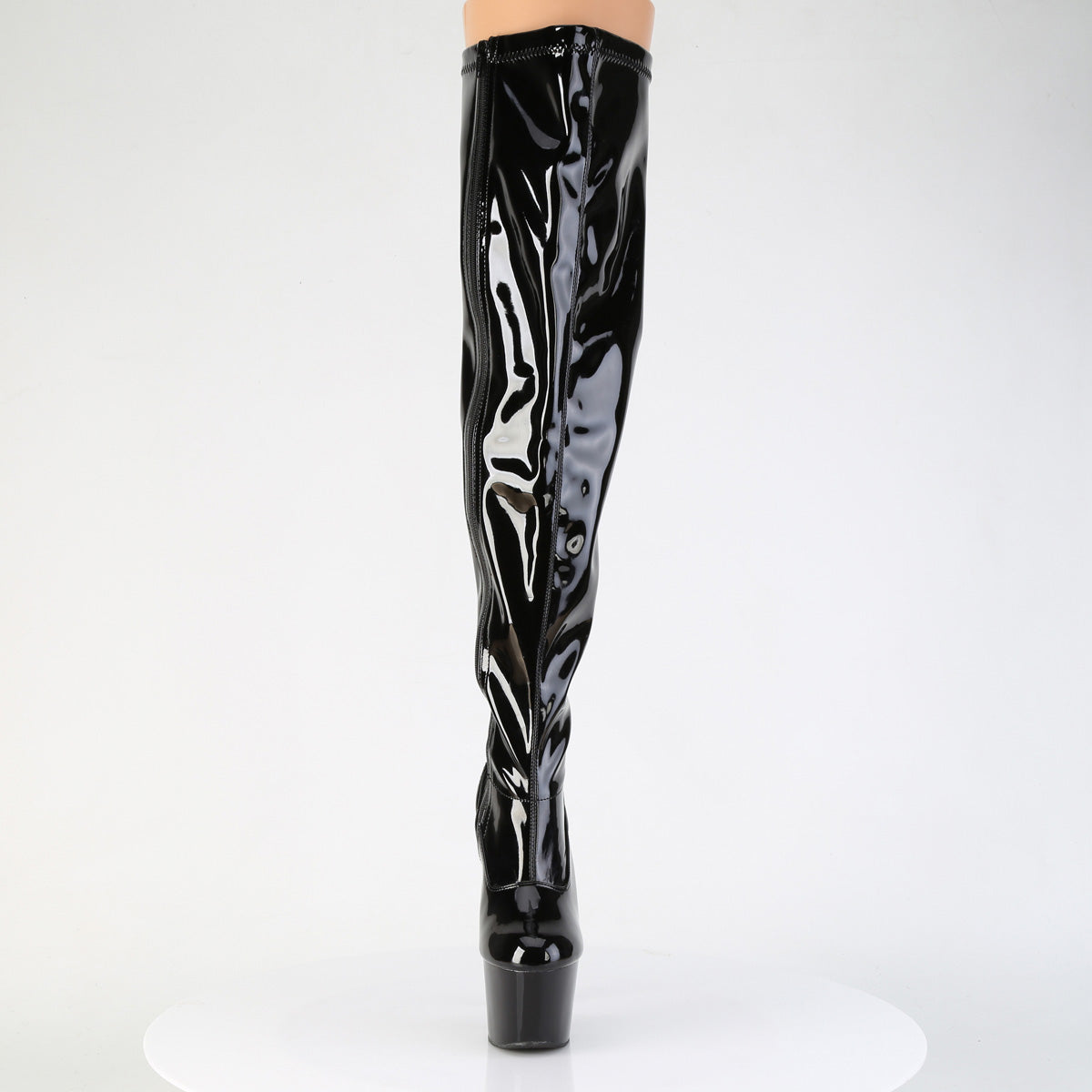 ADORE-3000WCF 7" Heel, 2 3/4" PF Wide Calf Stretch Thigh Boot, Side Zip
