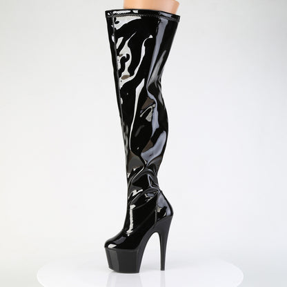 ADORE-3000WCF 7" Heel, 2 3/4" PF Wide Calf Stretch Thigh Boot, Side Zip