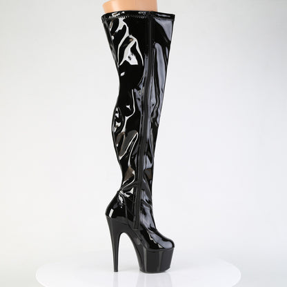 ADORE-3000WCF 7" Heel, 2 3/4" PF Wide Calf Stretch Thigh Boot, Side Zip