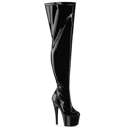 ADORE-3000WCF 7" Heel, 2 3/4" PF Wide Calf Stretch Thigh Boot, Side Zip
