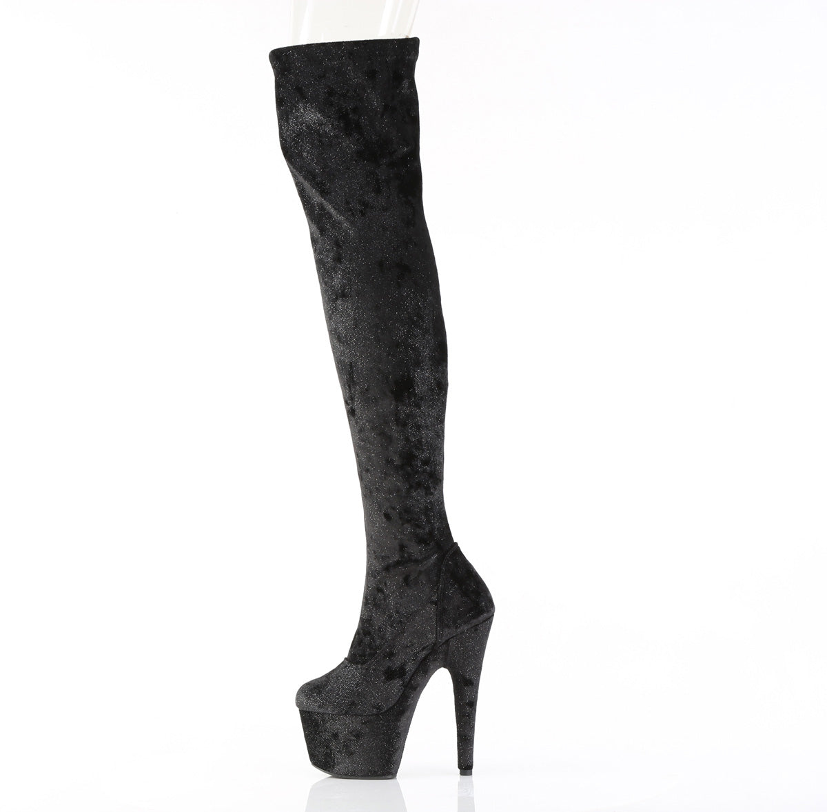 ADORE-3000WR 7" Heel, 2 3/4" PF Stretch Thigh Boot, Side Zip